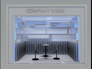 Booth Exhibition Stand a 80 Model 3D