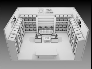 Booth Exhibition Stand a 83 3D Модель