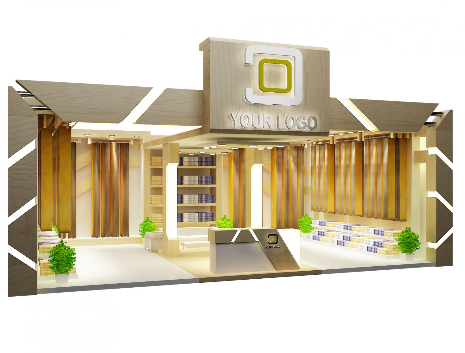 Booth Exhibition Stand a 94 3D Model .c4d .max .obj .3ds .fbx .stl .blend 