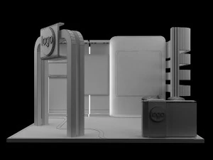 Booth Exhibition Stand a 95 3D Model