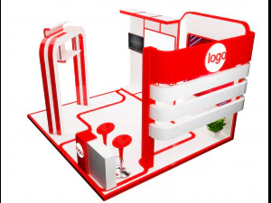 Booth Exhibition Stand a 95 3D Model