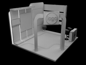Booth Exhibition Stand a 95 Modèle 3D