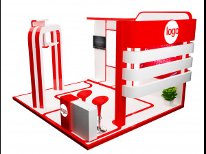 Booth Exhibition Stand a 95 Modèle 3D