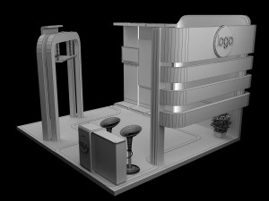 Booth Exhibition Stand a 95 Modèle 3D