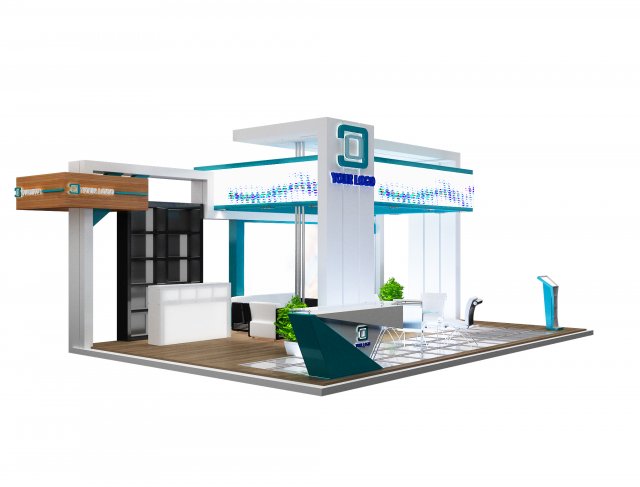 Booth Exhibition Stand a 99 3Dモデル .c4d .max .obj .3ds .fbx .stl .blend