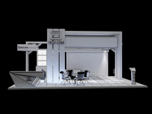 Booth Exhibition Stand a 99 3Dモデル