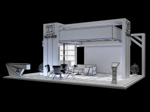 Booth Exhibition Stand a 99 3Dモデル