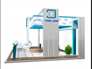 Booth Exhibition Stand a 99 3Dモデル