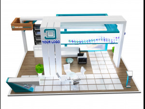 Booth Exhibition Stand a 99 3Dモデル