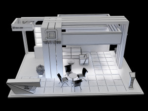 Booth Exhibition Stand a 99 3Dモデル