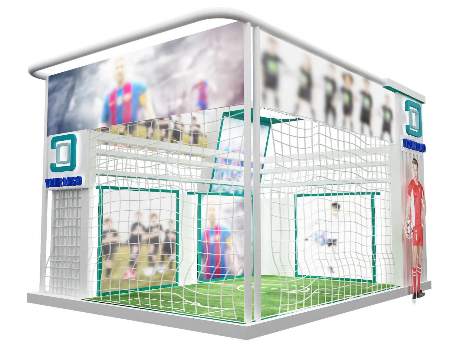 Booth Exhibition Stand a 100 3D Model .c4d .max .obj .3ds .fbx .stl .blend