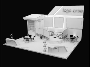 Booth Exhibition Stand a 91 3D Модель