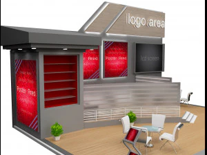 Booth Exhibition Stand a 91 3D Model