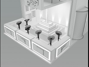Booth Exhibition Stand a46 3D Model