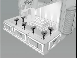 Booth Exhibition Stand a46 3D Model