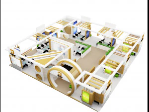 Booth Exhibition Stand a 98 3D Model