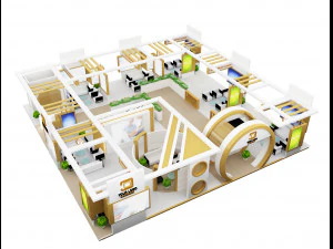 Booth Exhibition Stand a 98 3D Model