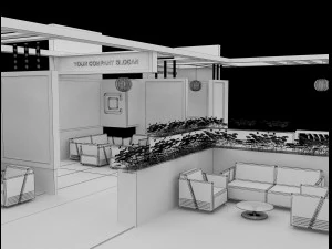 Booth Exhibition Stand a 98 3D Model