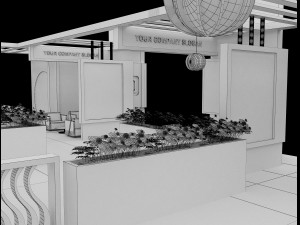 Booth Exhibition Stand a 98 3D मॉडल