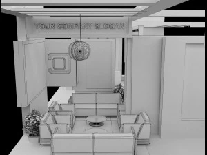 Booth Exhibition Stand a 98 3D Model