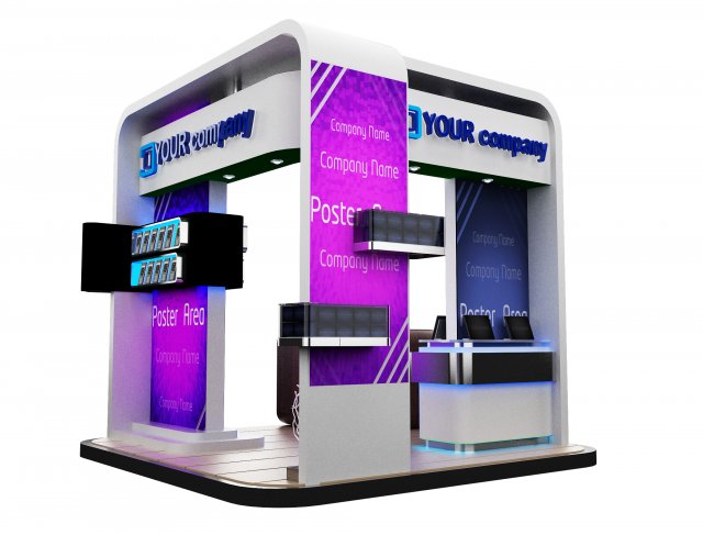 Booth Exhibition Stand a 84 3D मॉडल .c4d .max .obj .3ds .fbx .stl .blend 