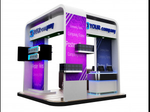 Booth Exhibition Stand a 84 3D मॉडल