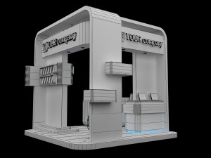 Booth Exhibition Stand a 84 3D मॉडल