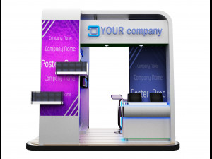 Booth Exhibition Stand a 84 3D मॉडल