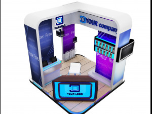 Booth Exhibition Stand a 84 3D मॉडल