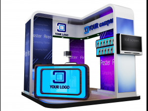 Booth Exhibition Stand a 84 3D मॉडल