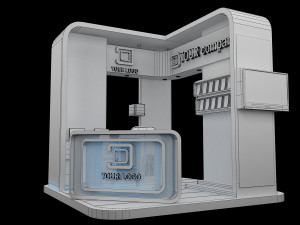 Booth Exhibition Stand a 84 3D मॉडल