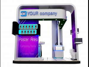 Booth Exhibition Stand a 84 3D मॉडल