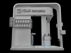 Booth Exhibition Stand a 84 3D Model