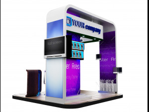 Booth Exhibition Stand a 84 3D मॉडल