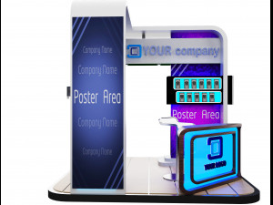 Booth Exhibition Stand a 84 3D मॉडल