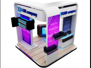 Booth Exhibition Stand a 84 3D मॉडल