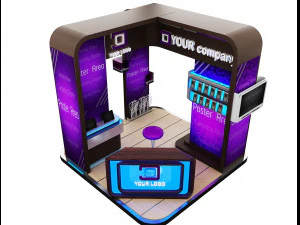 Booth Exhibition Stand a 87 3D Model