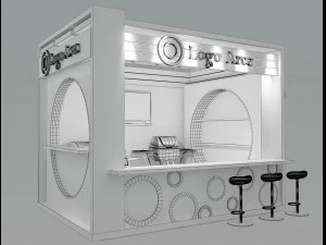 Booth Exhibition Stand a 5 3D Model