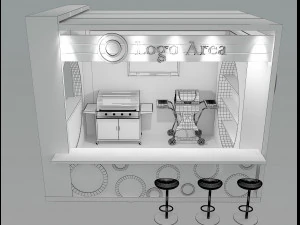 Booth Exhibition Stand a 5 3D Model