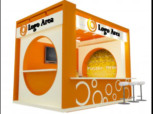 Booth Exhibition Stand a 5 3D Model
