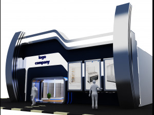 Booth Exhibition Stand a 68 3D मॉडल