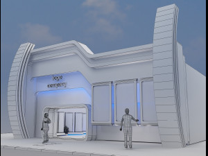 Booth Exhibition Stand a 68 3D 模型