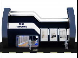 Booth Exhibition Stand a 68 3D 模型