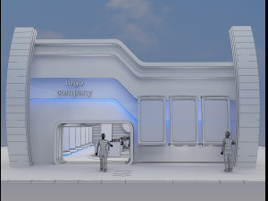 Booth Exhibition Stand a 68 3D 模型