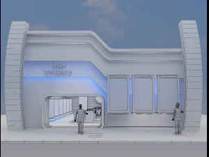Booth Exhibition Stand a 68 3D Model