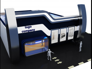 Booth Exhibition Stand a 68 3D 模型