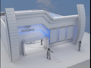 Booth Exhibition Stand a 68 3D 模型