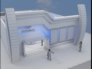 Booth Exhibition Stand a 68 3D Model