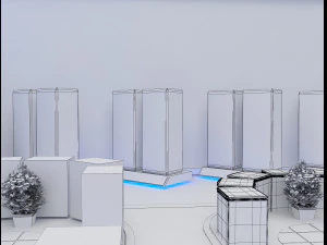 Booth Exhibition Stand a 68 3D Model