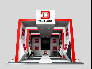 Booth Exhibition Stand a506 3D Model